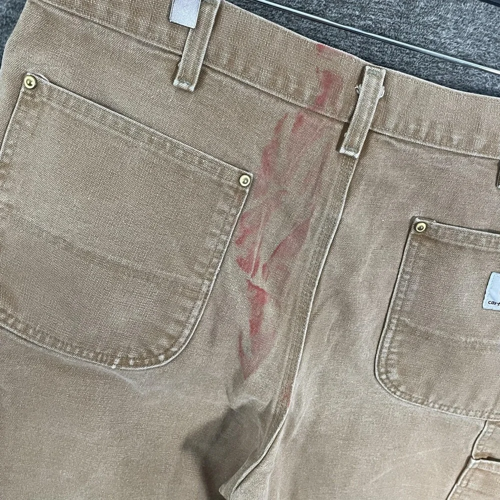 Carhartt Pants Mens 36x28 Brown Double Knee Relaxed Fit Carpenter Workwear